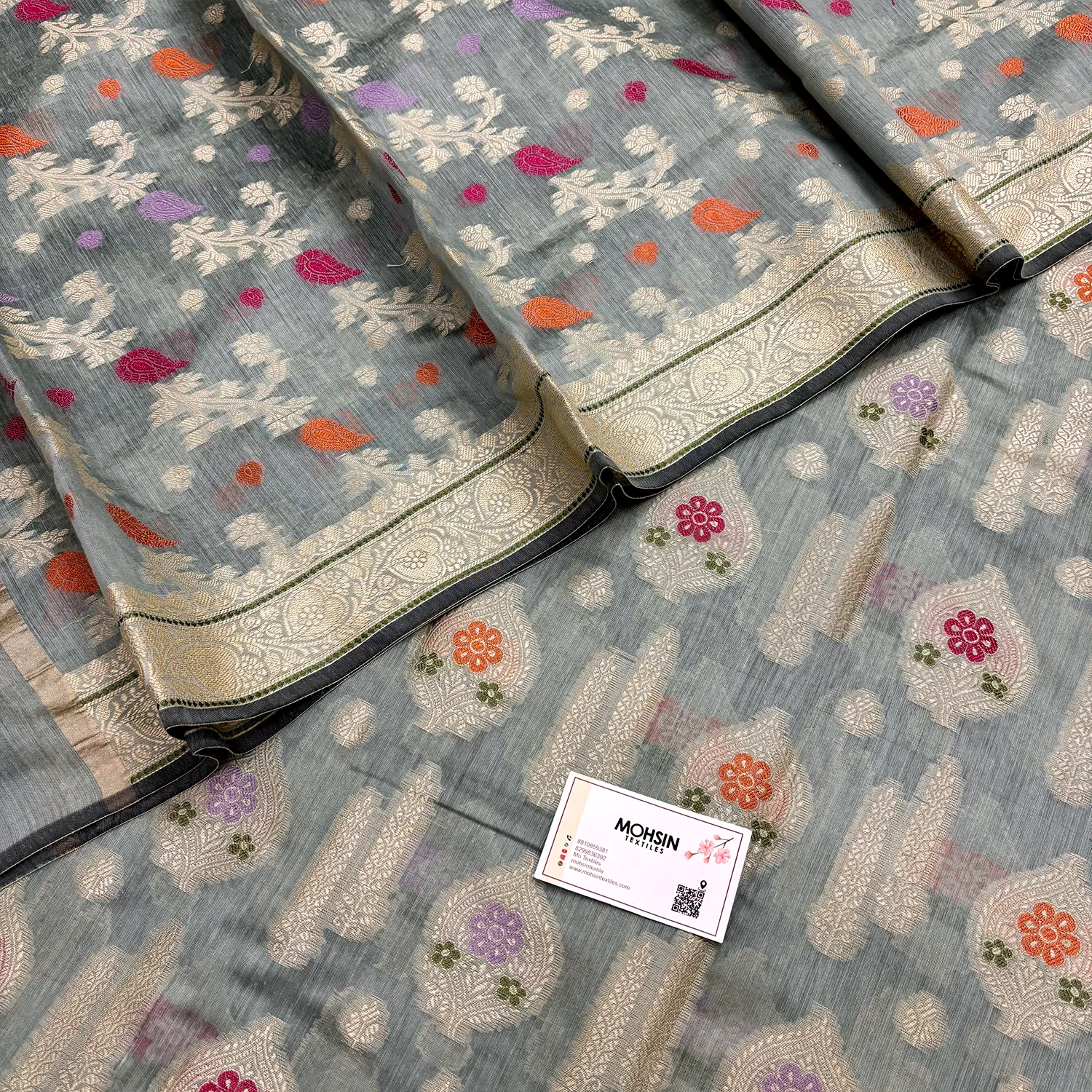 Dark Mint Resham Banarasi Silk Suit