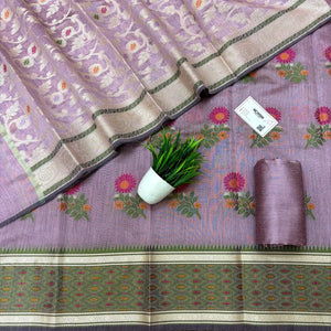 Dark Pink Resham Banarasi Silk Suit