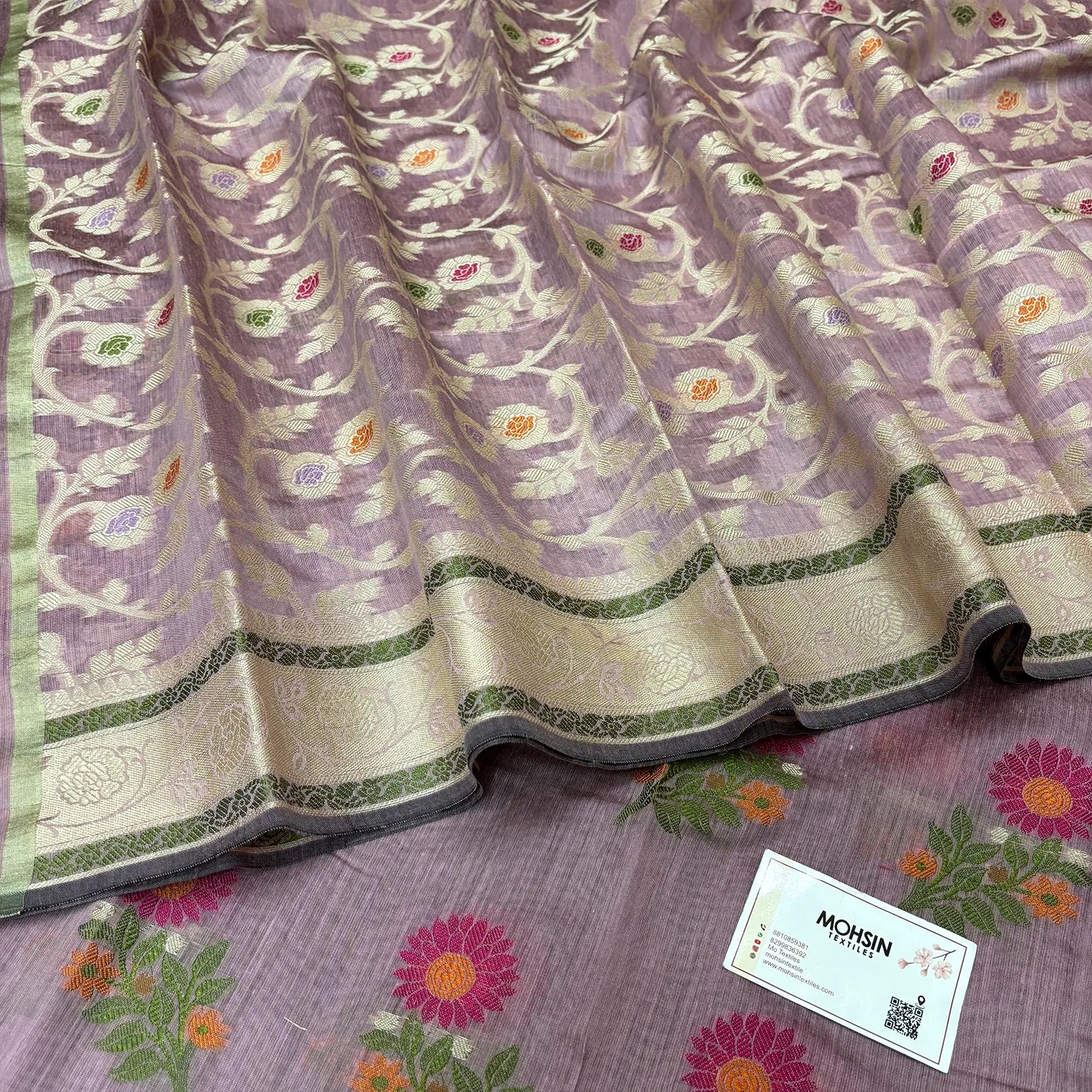 Dark Pink Resham Banarasi Silk Suit