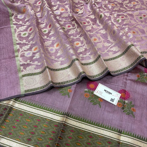 Dark Pink Resham Banarasi Silk Suit