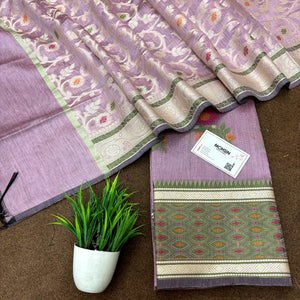 Dark Pink Resham Banarasi Silk Suit