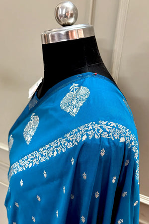 Firozi Hukum Buti Katan Silk Banarasi Saree