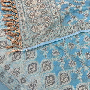 Firozi Mogambo Jaal Cotton Silk Banarasi Suit