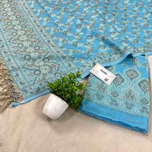 Firozi Mogambo Jaal Cotton Silk Banarasi Suit