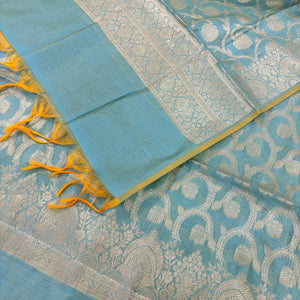 Firozi Persian Jaal Banarasi Silk Suit