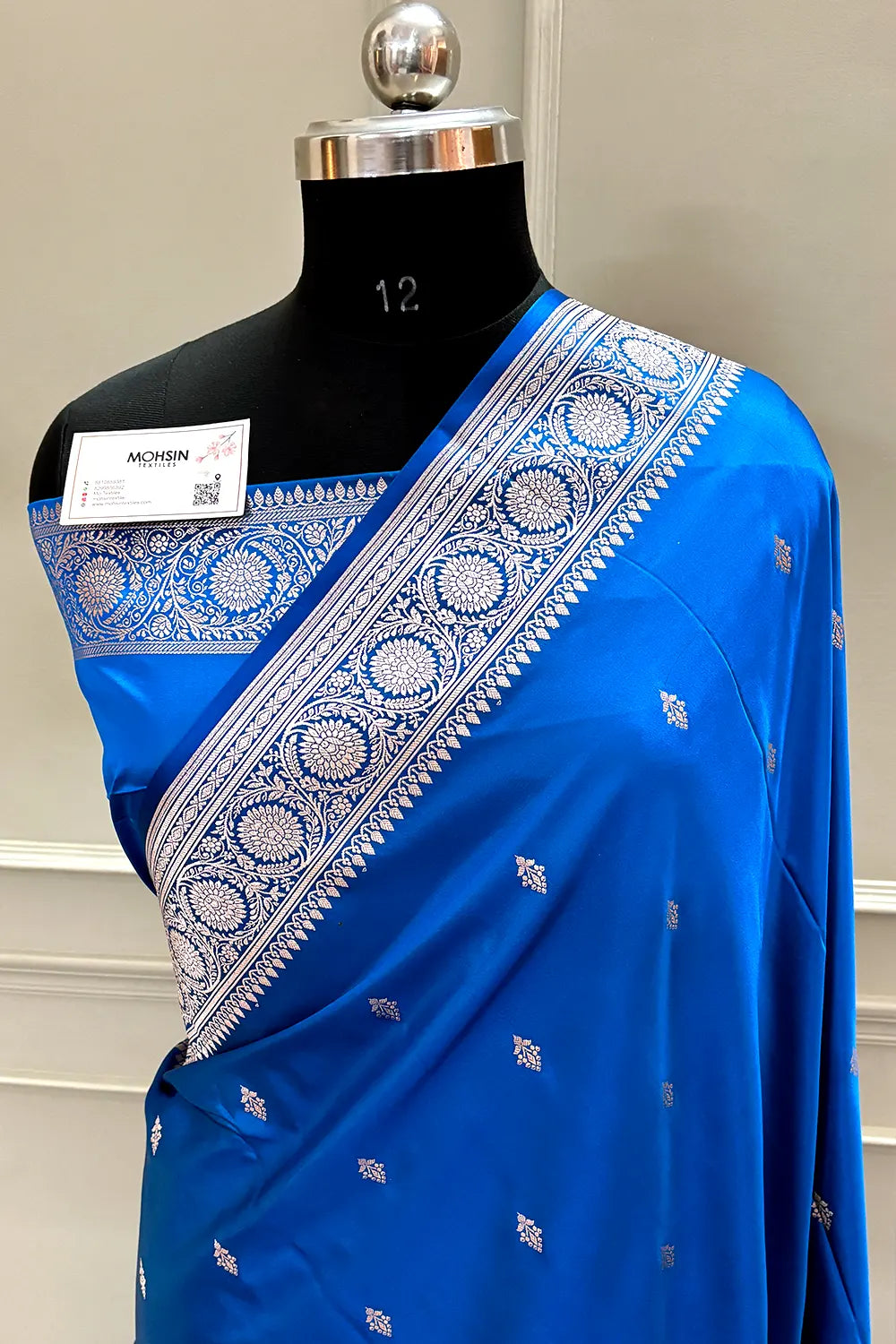 Firozi Zari Katan Silk Banarasi Saree