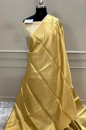 Gold Tissue Silk Banarasi Saree