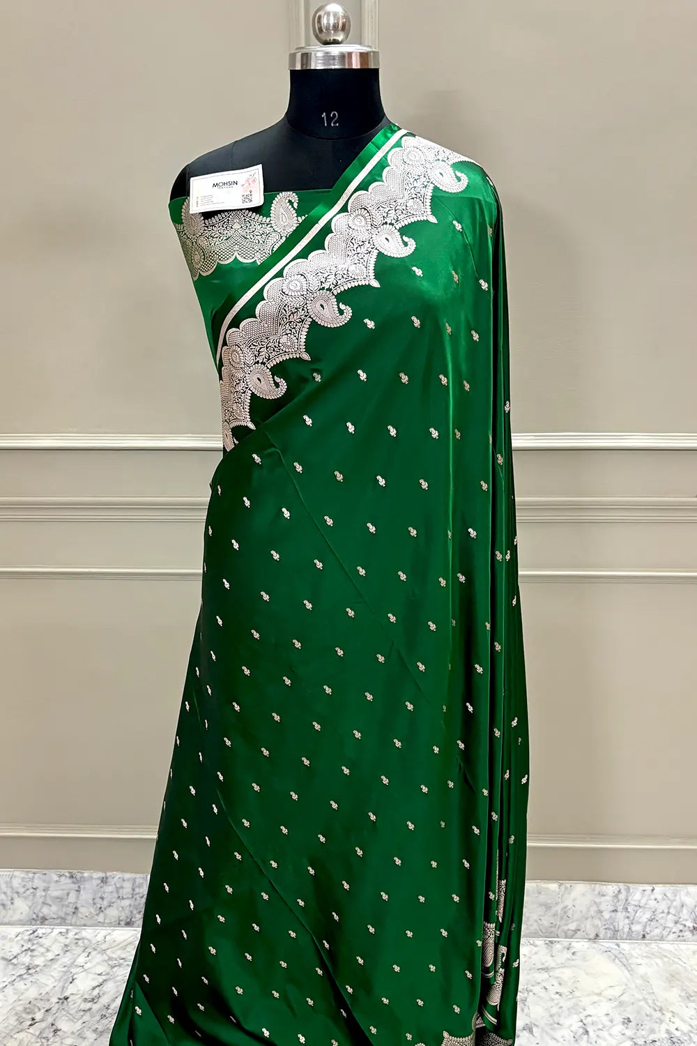 Green Deepak Buti Katan Silk Banarasi Saree