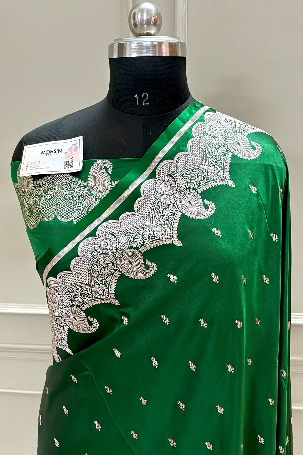 Green Deepak Buti Katan Silk Banarasi Saree