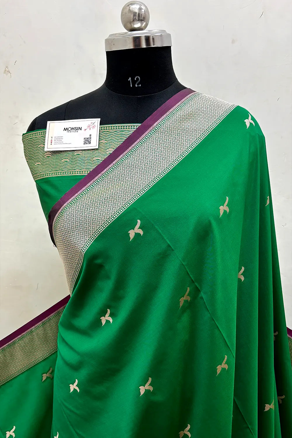 Green Ghat Katan Silk Banarasi Saree