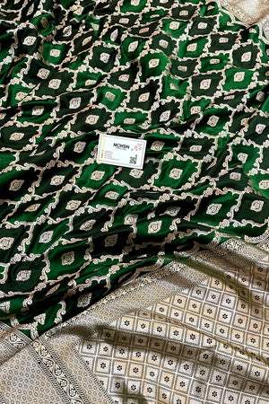 Green Rangkaat Zari Katan Silk Banarasi Saree