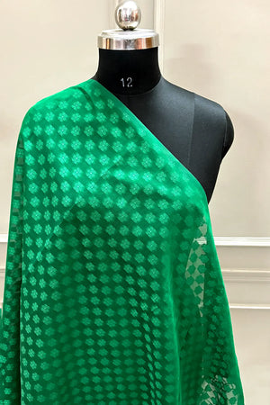 Green Resham Silk Banarasi Saree