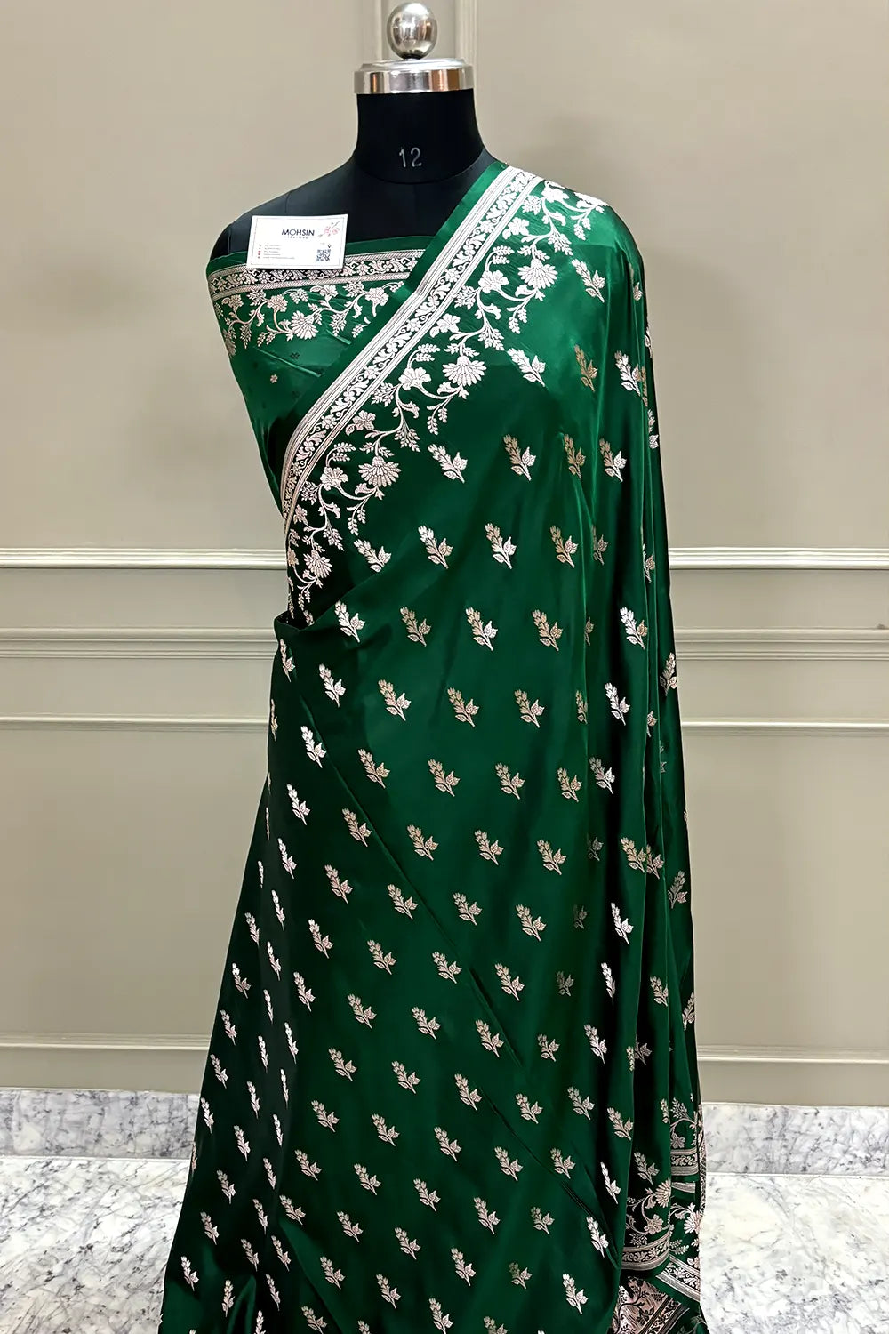 Green Tejo Katan Silk Banarasi Saree