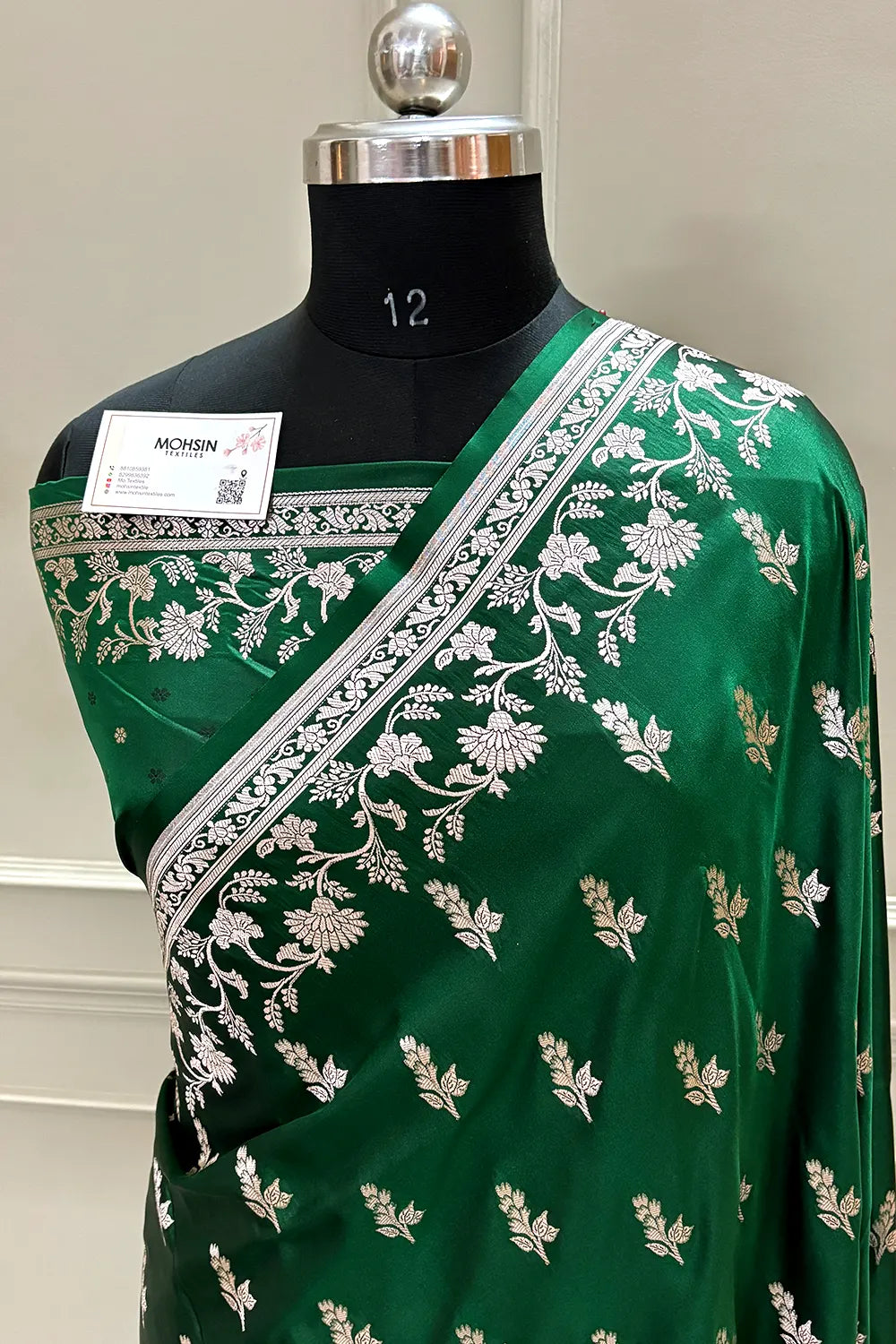Green Tejo Katan Silk Banarasi Saree