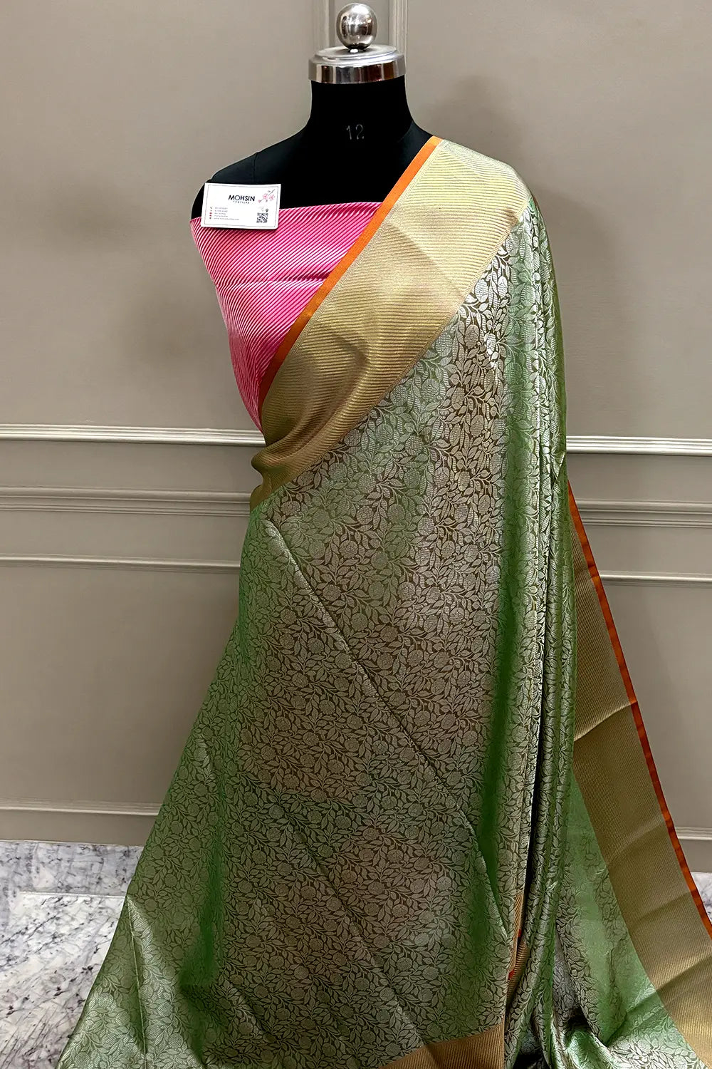 Green Tissue Silk Banarasi Saree