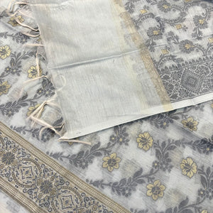 Grey Resham Banarasi Silk Suit
