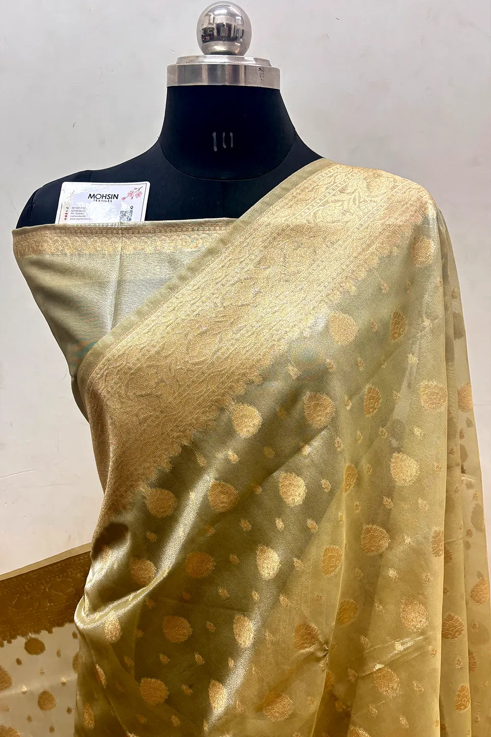 Light Gold Tissue Silk Banarasi Saree