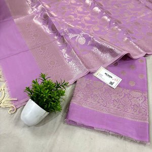 Light Lavender Kiyari Satin Silk Banarasi Suit