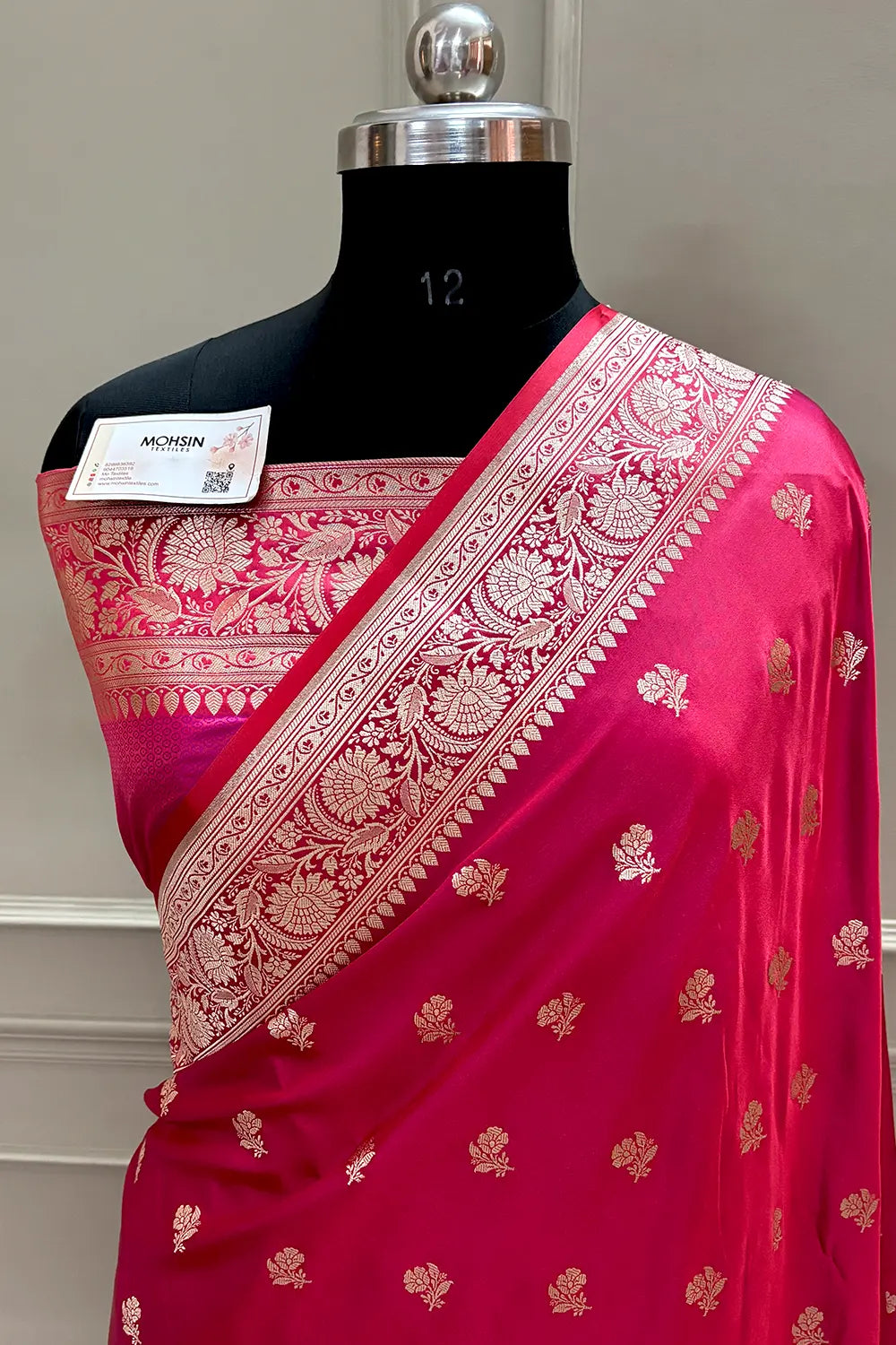 Light Pink Chaman Buti Katan Silk Banarasi Saree