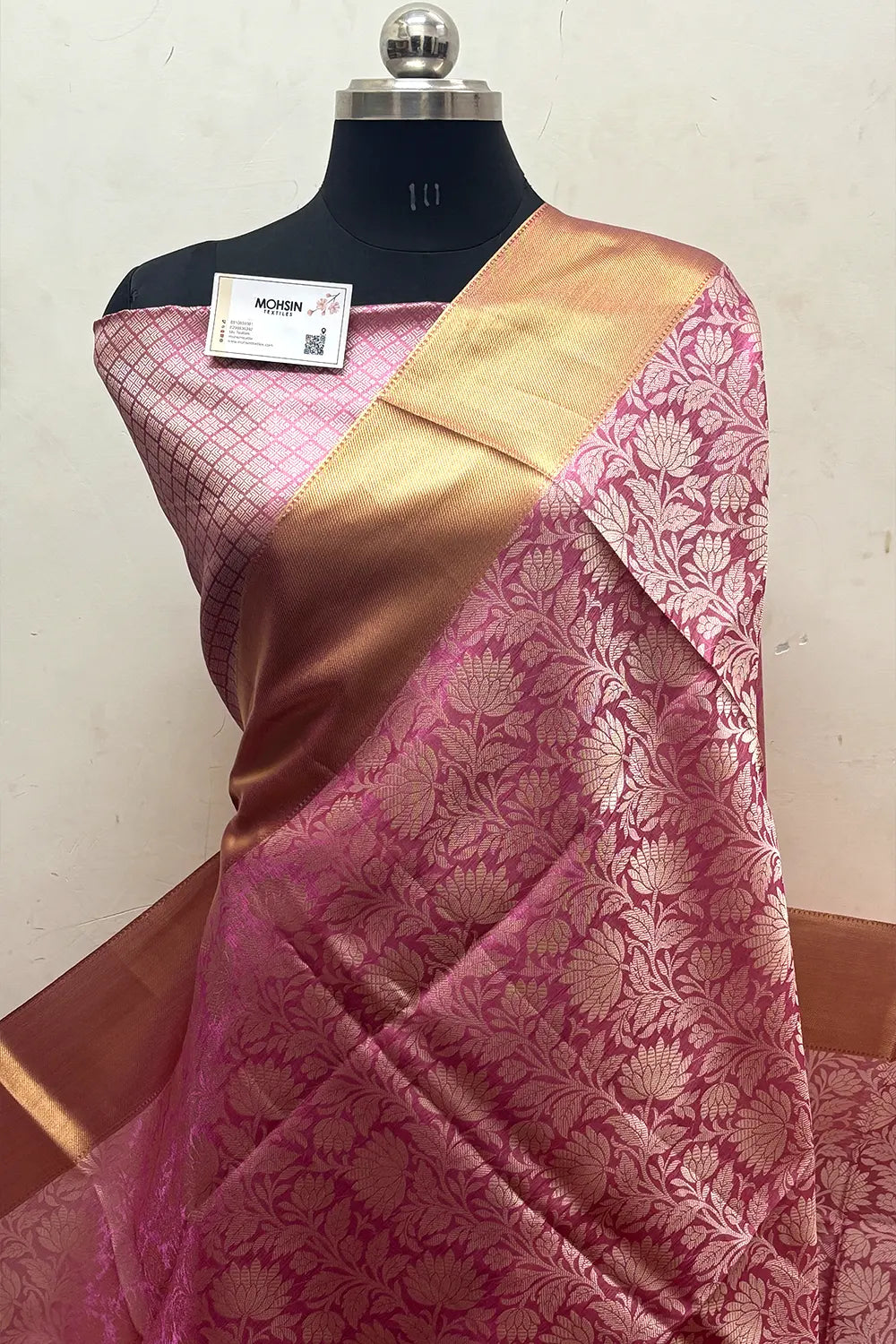 Light Pink Tissue Silk Banarasi Saree