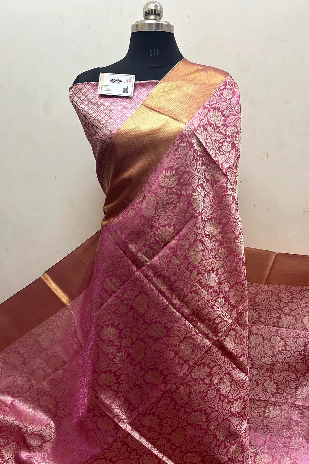 Light Pink Tissue Silk Banarasi Saree