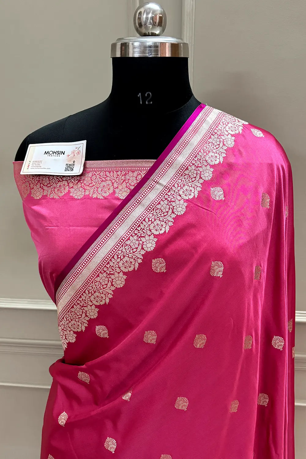 Light Pink Zari Katan Silk Banarasi Saree