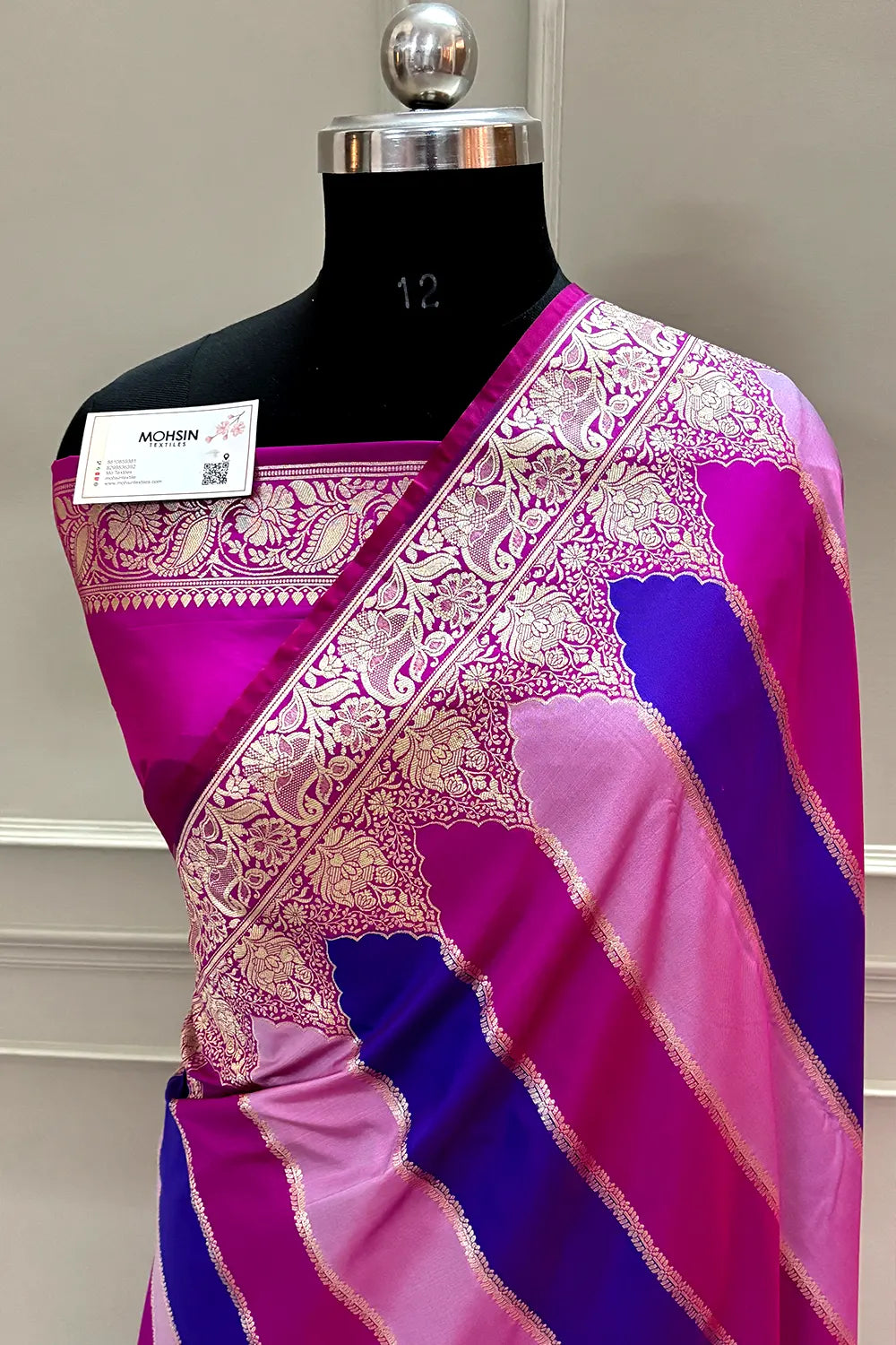 Magenta Rangkaat Katan Silk Banarasi Saree