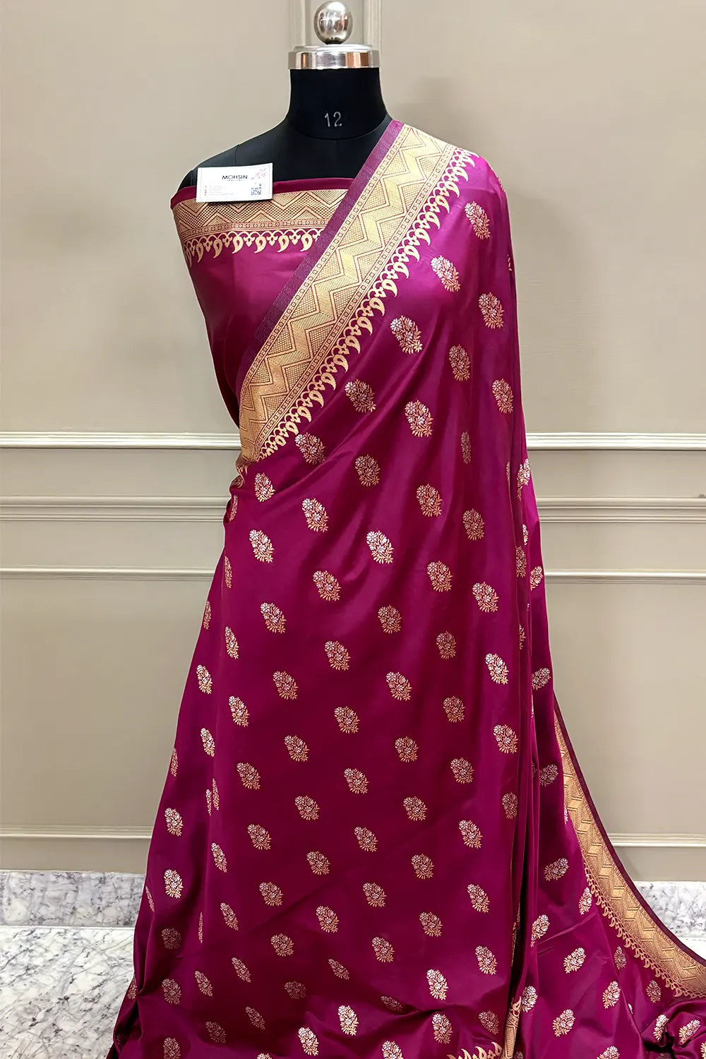 Magenta Zari Banarasi Silk Saree