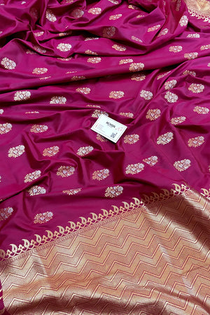 Magenta Zari Banarasi Silk Saree
