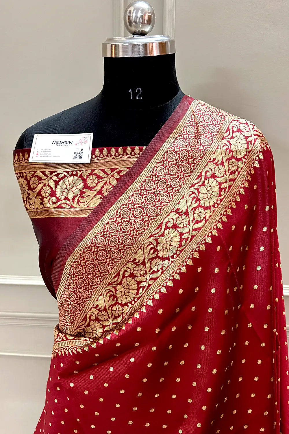 Maroon Banarasi Silk Saree