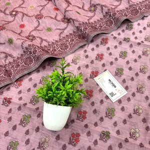 Mauve Resham Banarasi Silk Suit