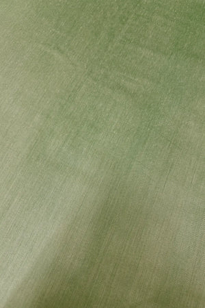Mint Green Plain Cotton Silk Banarasi Fabric