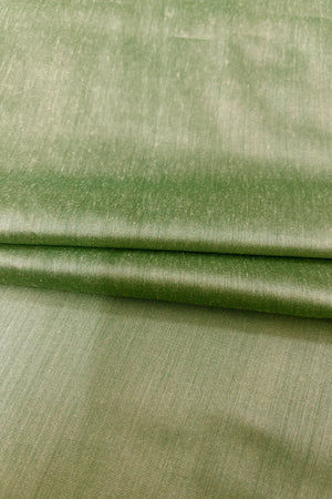 Mint Green Plain Cotton Silk Banarasi Fabric