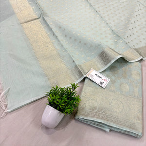 Mint Green Resham Banarasi Silk Suit