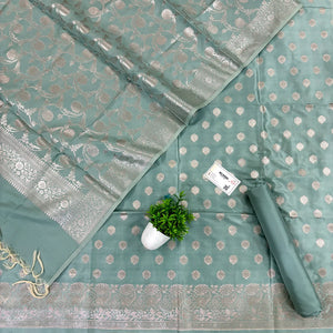 Mint Kiyari Satin Silk Banarasi Suit
