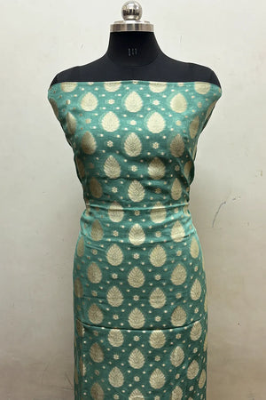 Mint Pure Viscose Georgette Banarasi Suit