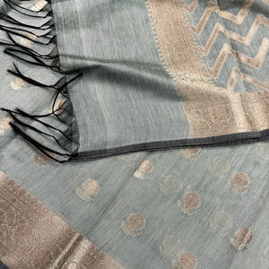 Mint Resham Banarasi Silk Suit