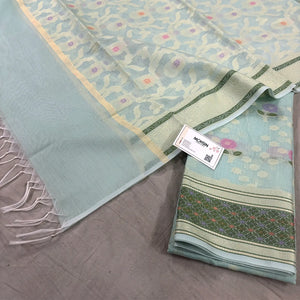 Mint Resham Banarasi Silk Suit