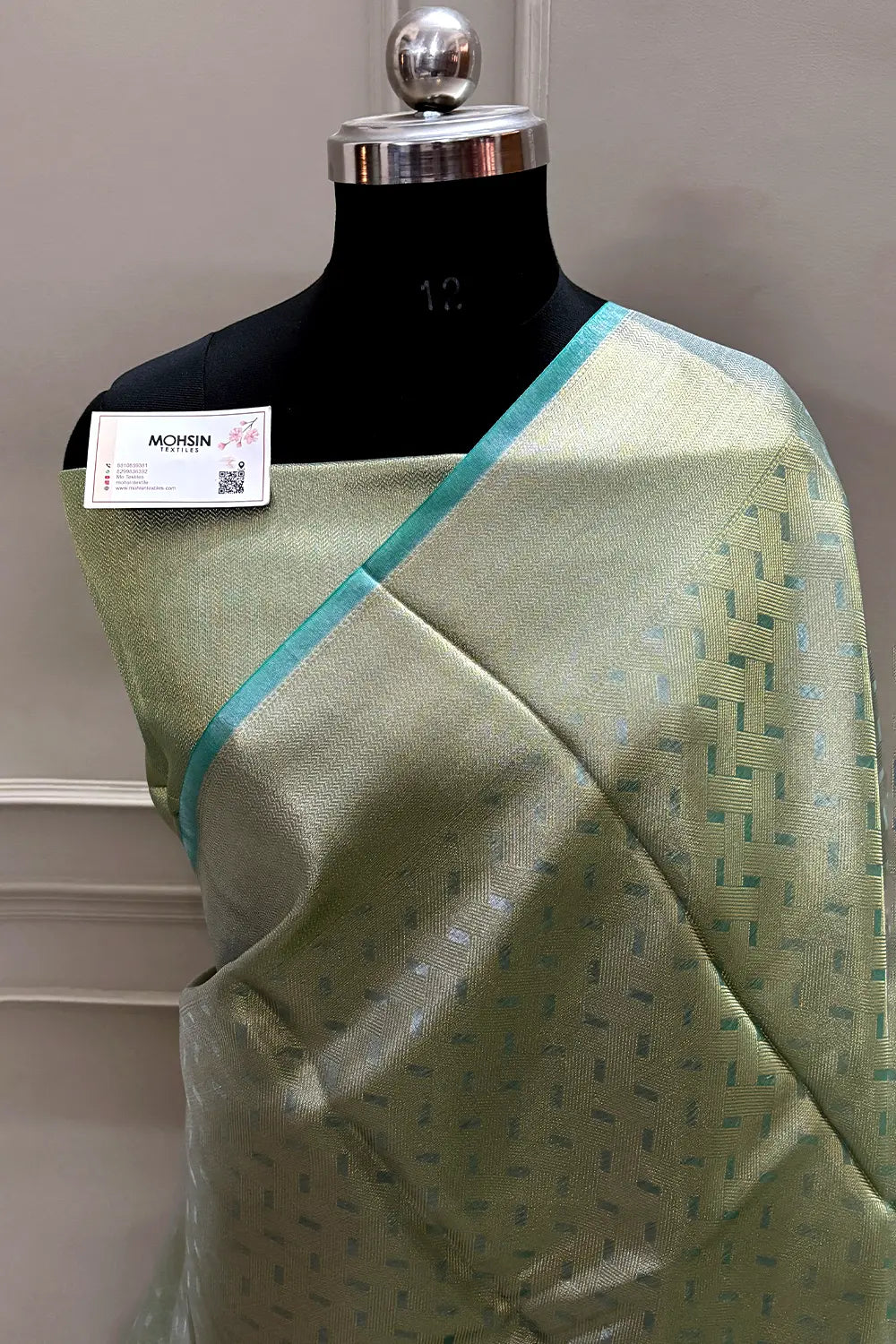 Mint Tissue Silk Banarasi Saree