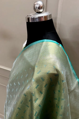 Mint Tissue Silk Banarasi Saree