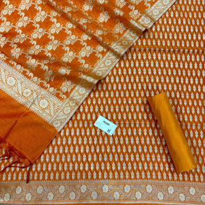 Mustard Dracula Buti Banarasi Silk Suit