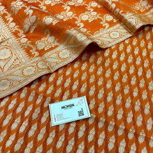 Mustard Dracula Buti Banarasi Silk Suit