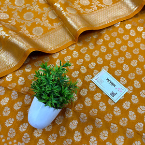 Mustard Guldaan Fool Katan Silk Banarasi Suit