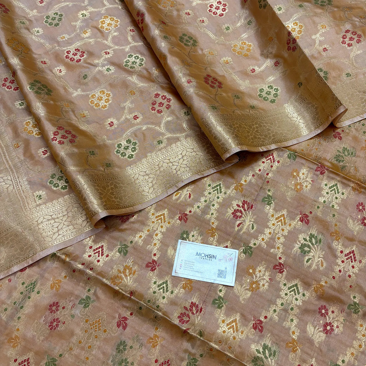 Mustard Meenakari Katan Silk Banarasi Suit