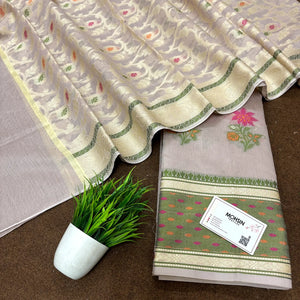 Onion Beige Resham Banarasi Silk Suit