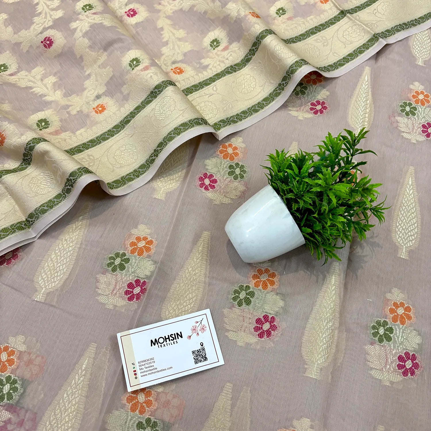 Onion Peach Resham Banarasi Silk Suit