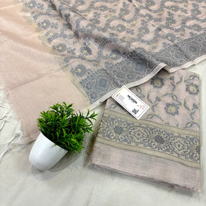 Onion Peach Resham Banarasi Silk Suit