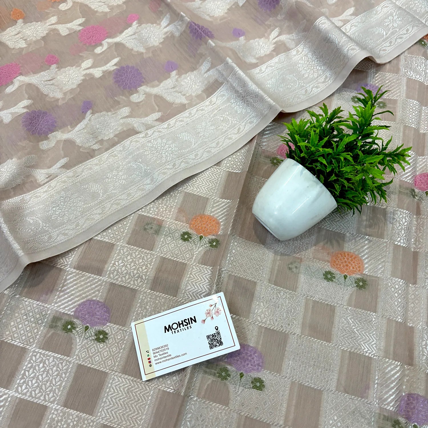 Onion Peach Resham Banarasi Silk Suit