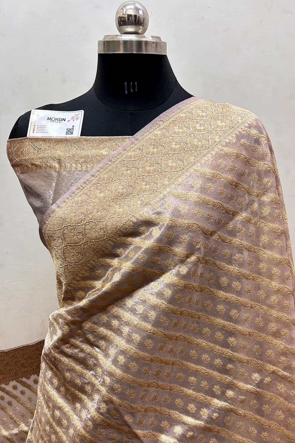 Onion Tissue Silk Banarasi Saree