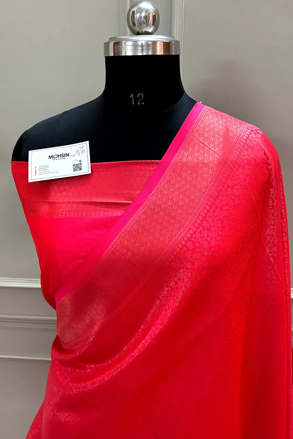 Peach Banarasi Silk Saree